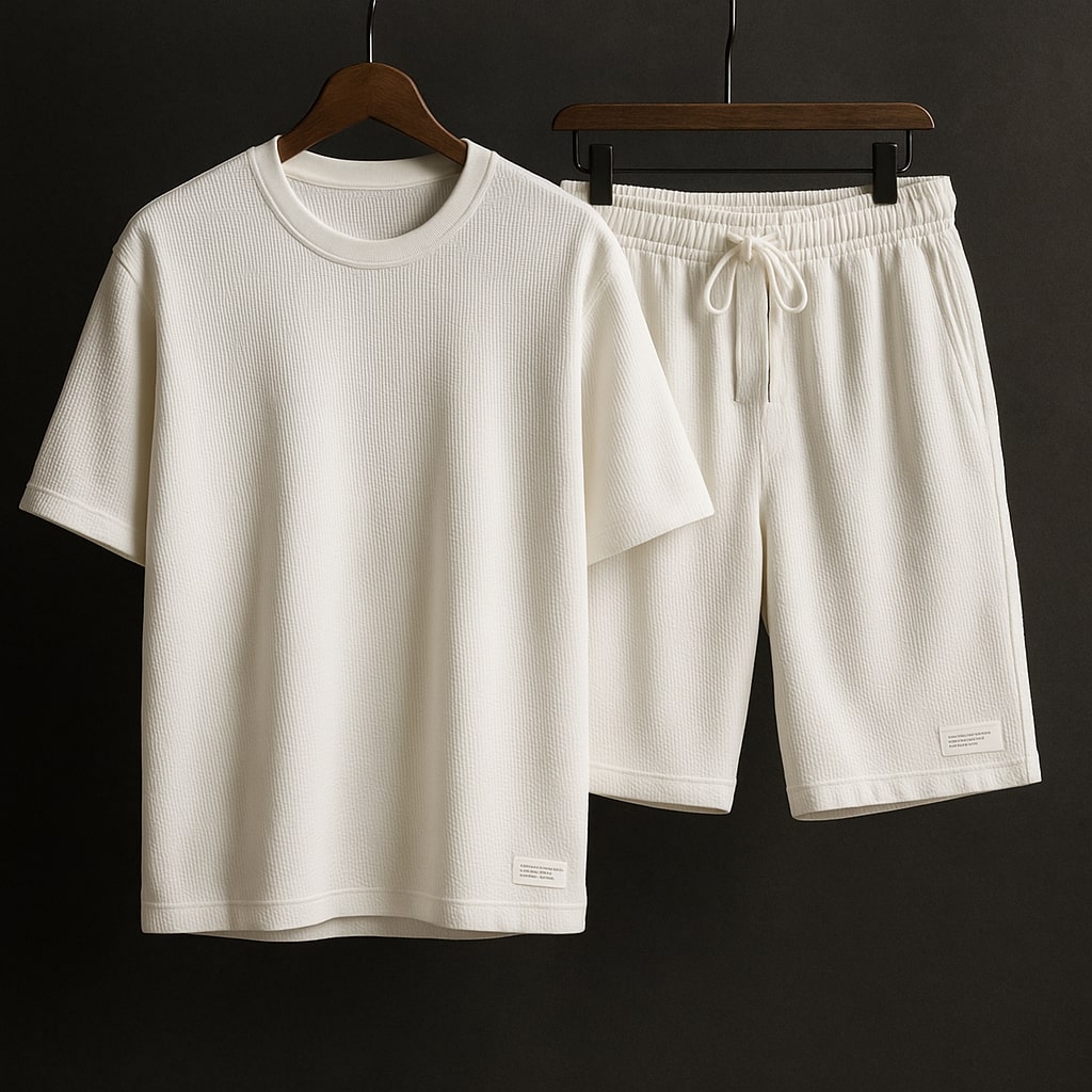 Luca Waffle‑Knit Lounge Set