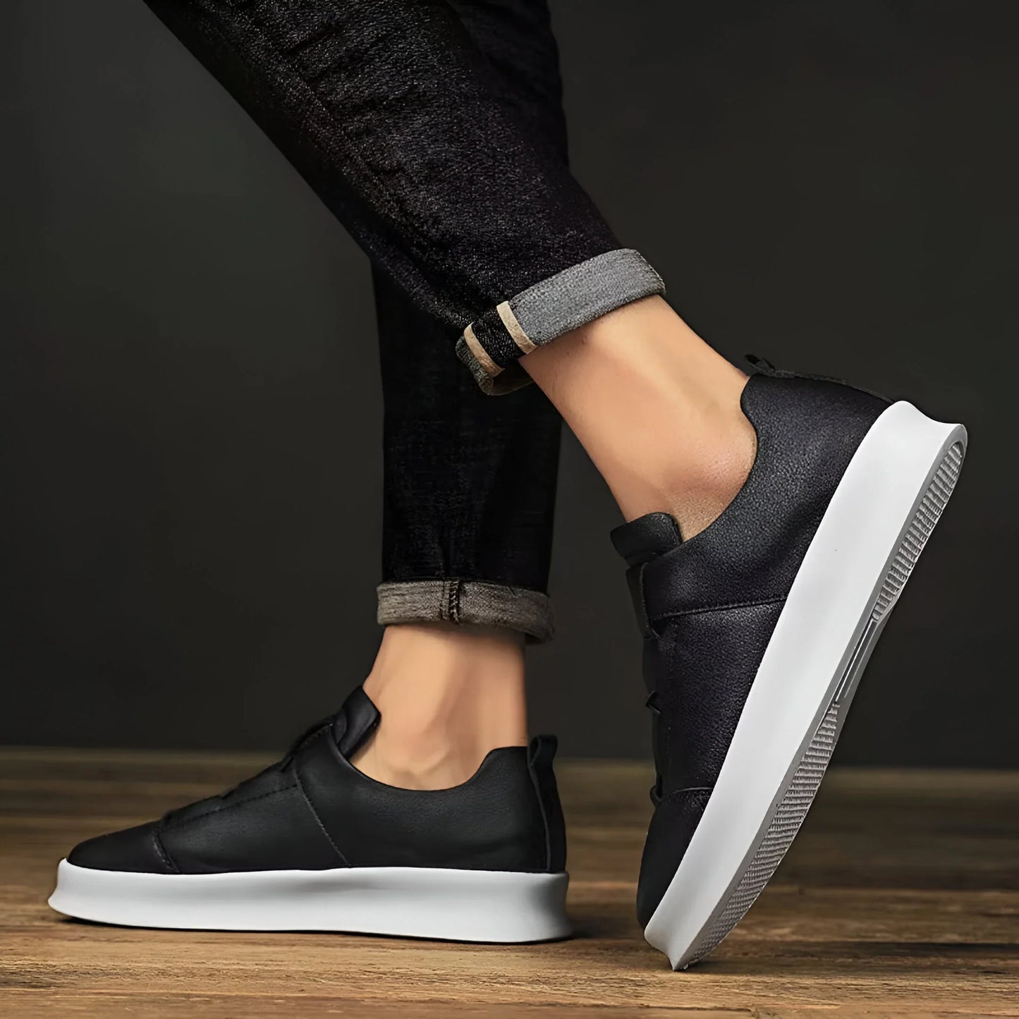 Enzo Slip-On Leather Sneakers
