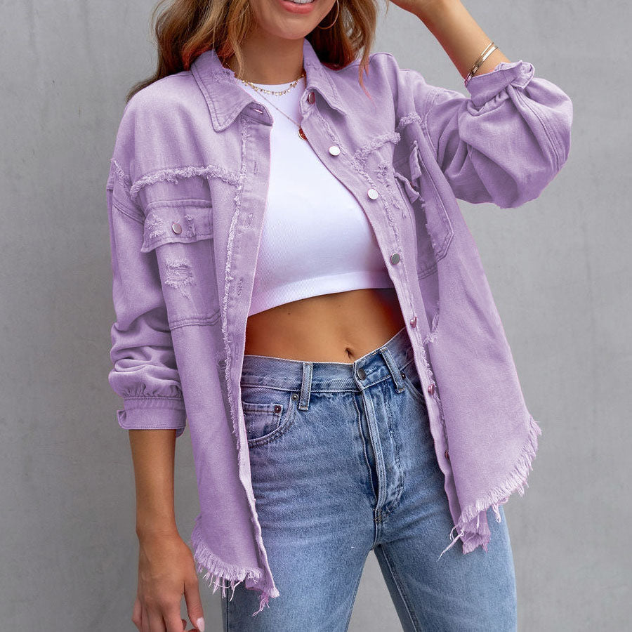 Alba Distressed Denim Jacket